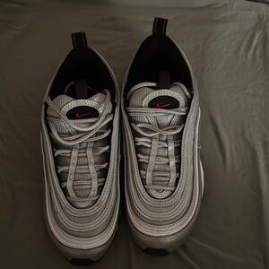 Nike Metallic Silver and Black Sneakers
